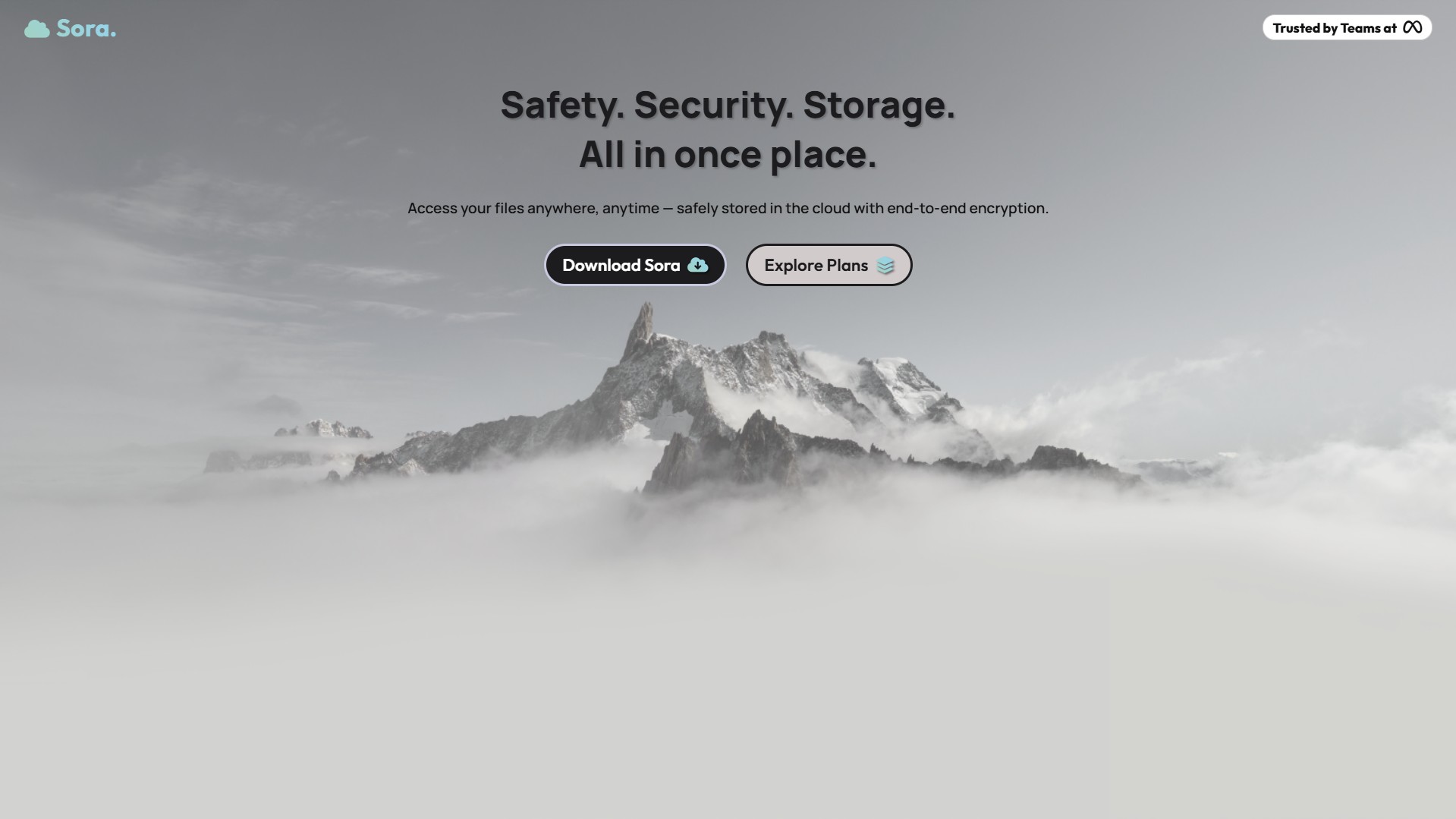 Sora landing page