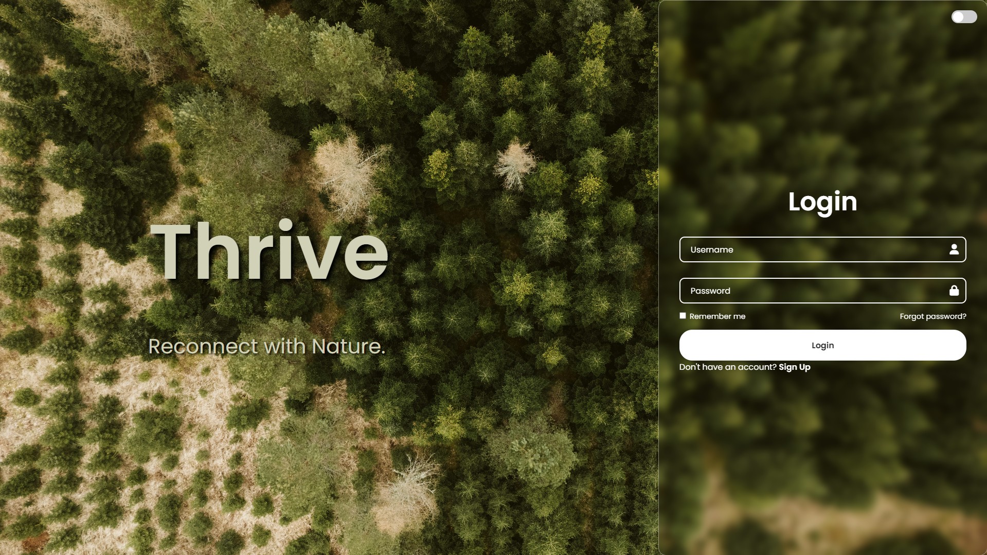 Thrive landing page